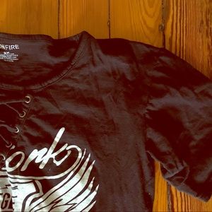 Barely used tie up T-shirt